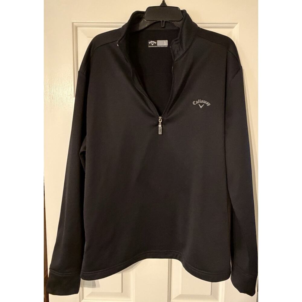 Callaway Quarter Zip Men’s Large Golf Pullover Long Sleeve Black